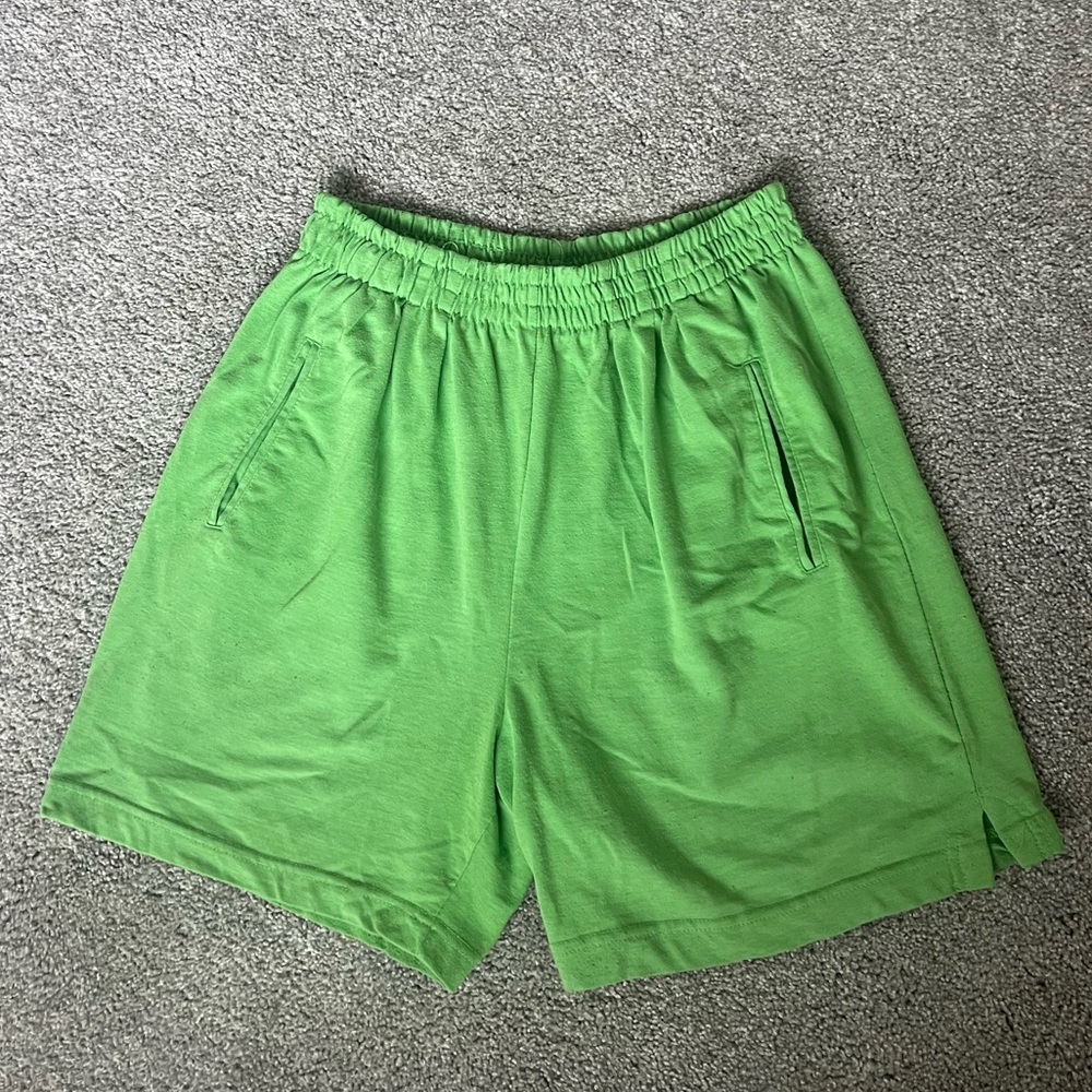 The Limited Vibrant Green Athletic Woman’s XS Shorts 55% Polyester 45% Cotton